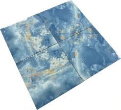 Agata Acuario Blue 6x6 Glossy Porcelain Tile -Oasistile Store universal glass designs agata acuario blue 6x6 matte porcelain tile oasis tile 40434124783810