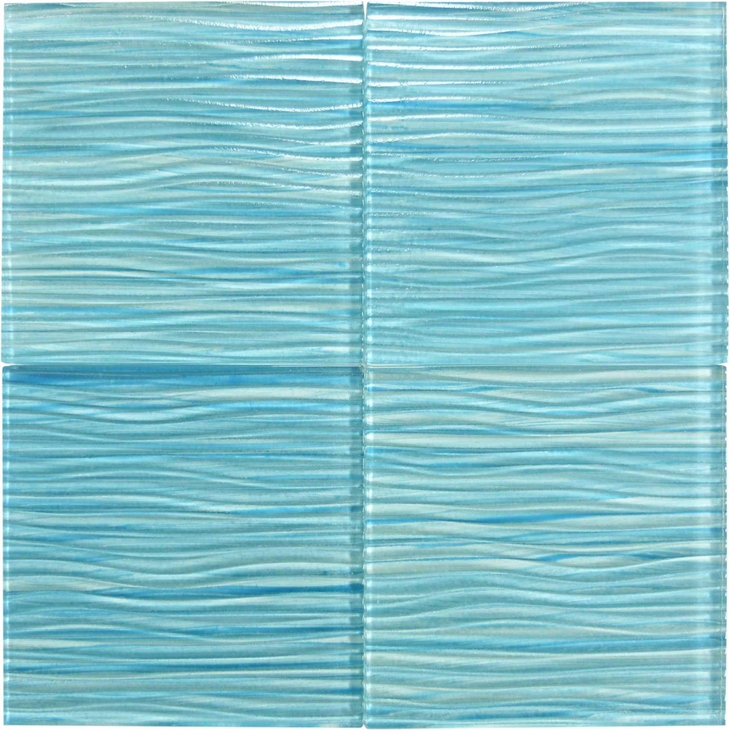 Barbados Caribbean Blue Wave 6x6 Glossy Glass Tile 4 Barbados Caribbean Blue Wave 6x6 Glossy Glass Tile - Image 2